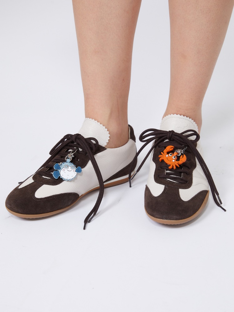 [スカトラ] カーフ レザー キーリング セット - ORANGE