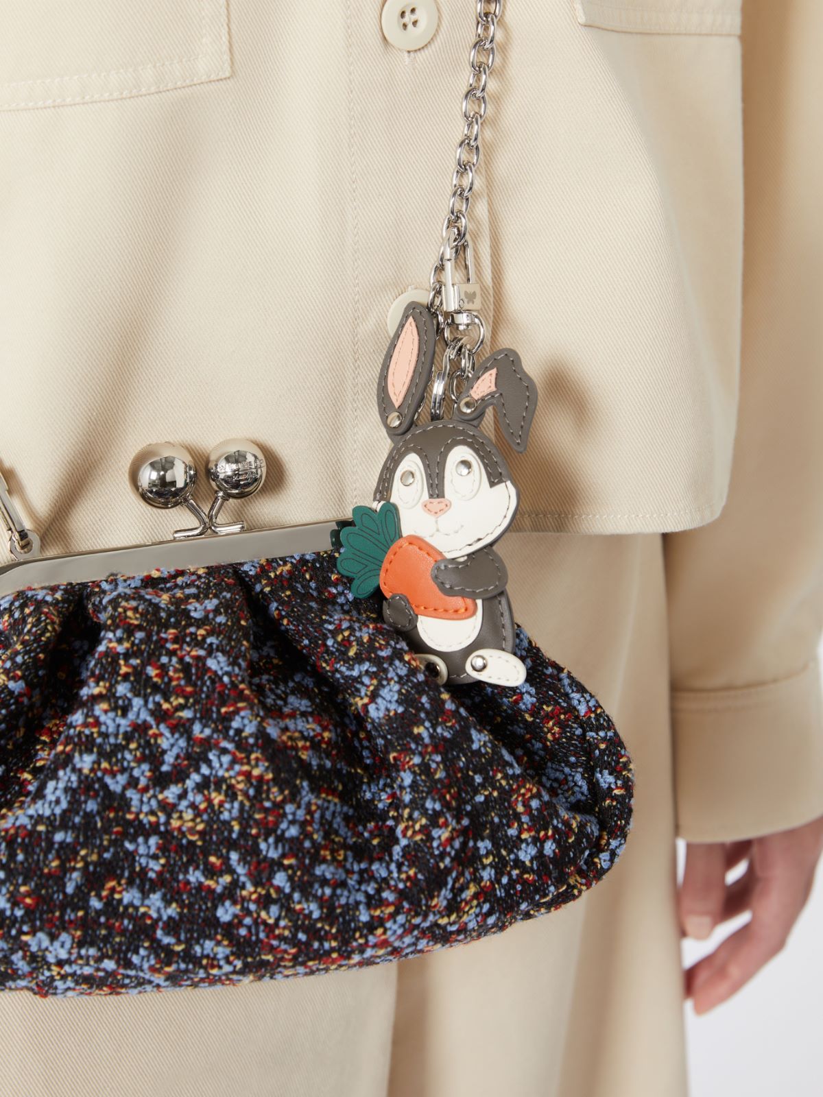 [ファンティーノ] カーフ レザー キーリング - LIGHT GREY - Max Mara - 9