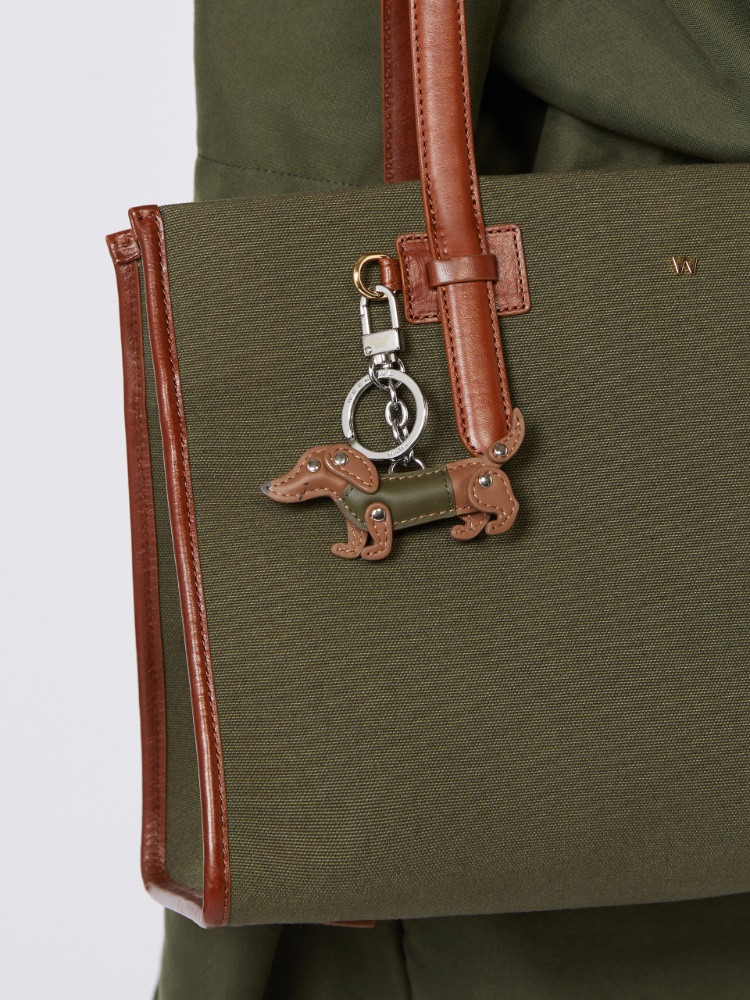 [ファンティーノ] カーフ レザー キーリング + HAZELNUT BROWN - Max Mara