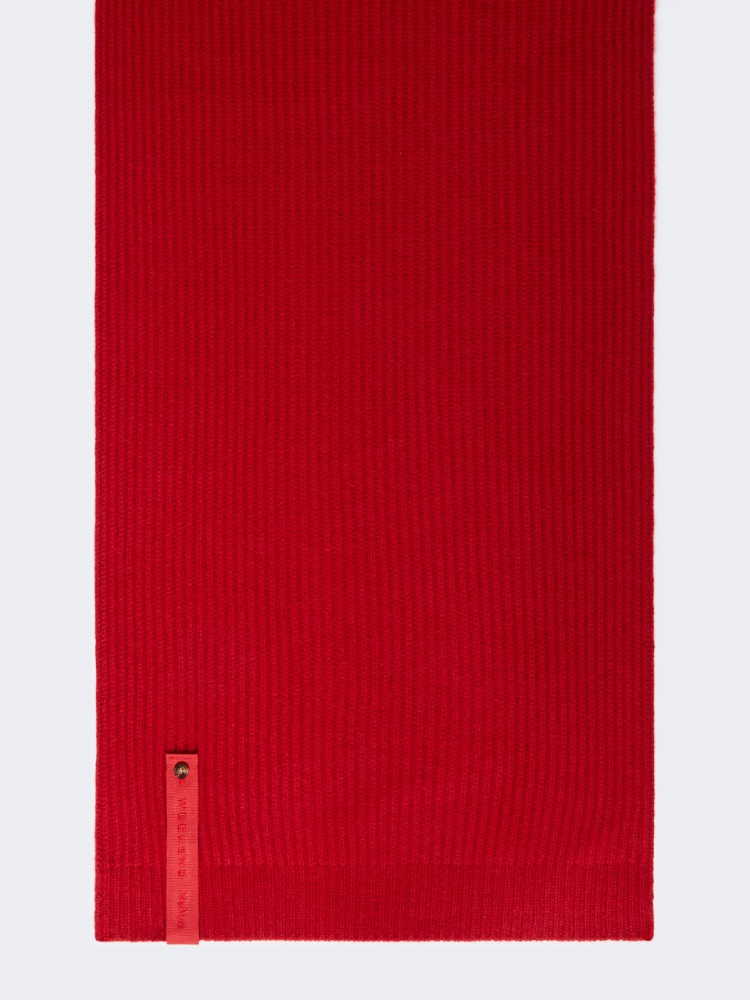 Ribbed cashmere scarf - DARK RED - Max Mara