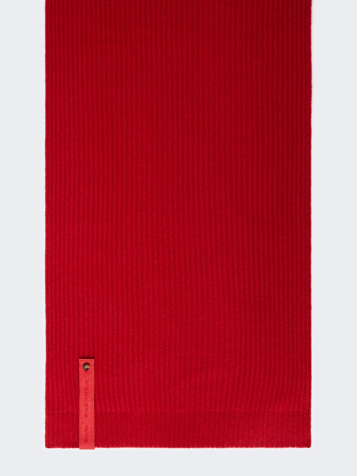 Ribbed cashmere scarf - DARK RED - Max Mara - 4