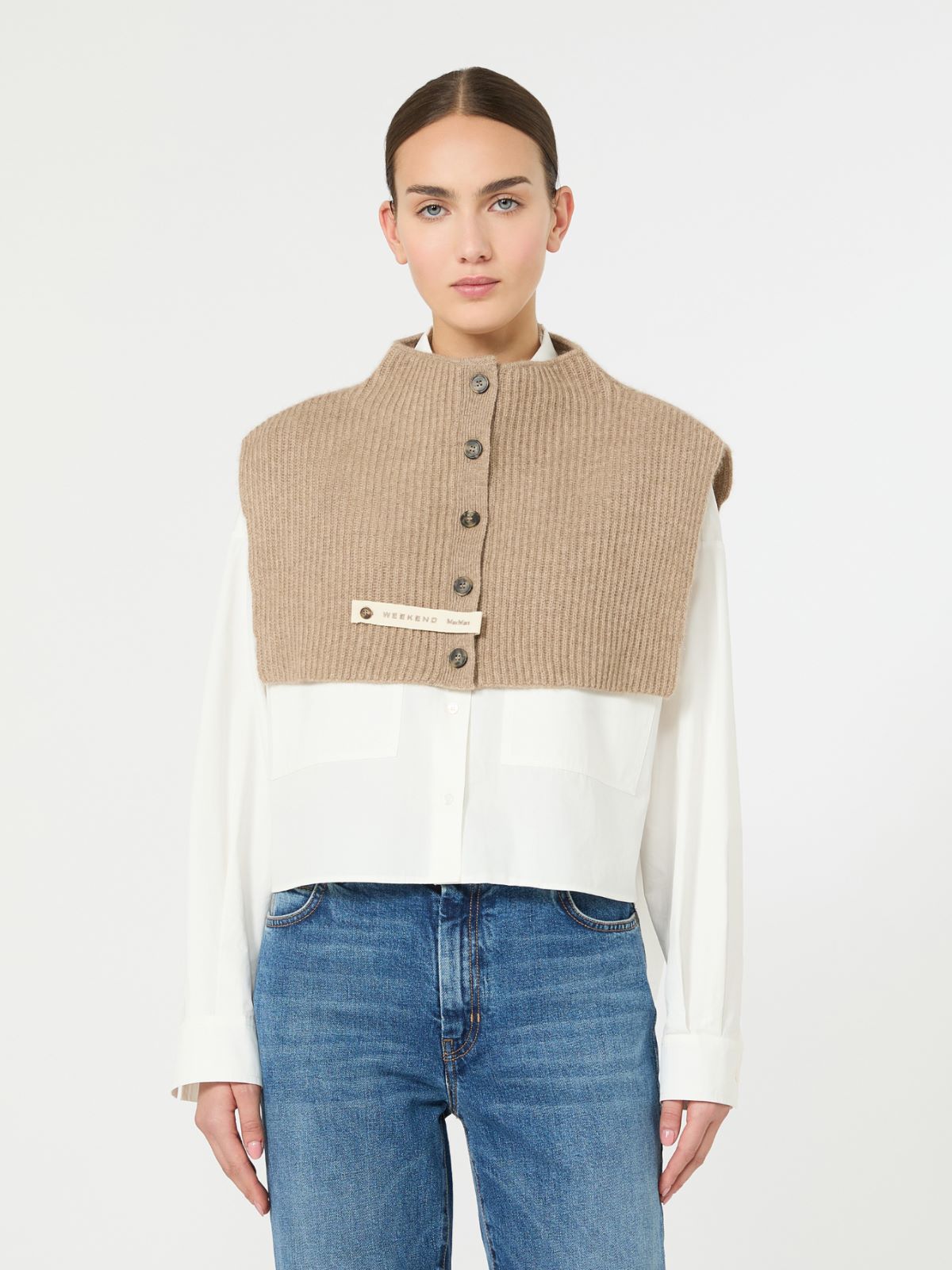 Cashmere knit collar - BEIGE SHADED - Max Mara - 6