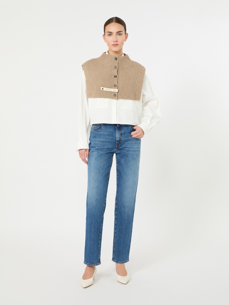 Cashmere knit collar - BEIGE SHADED - Max Mara