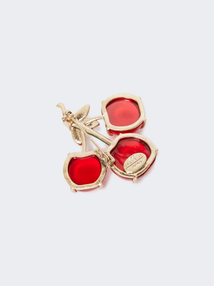Resin and glass brooch - RED - Max Mara - 3