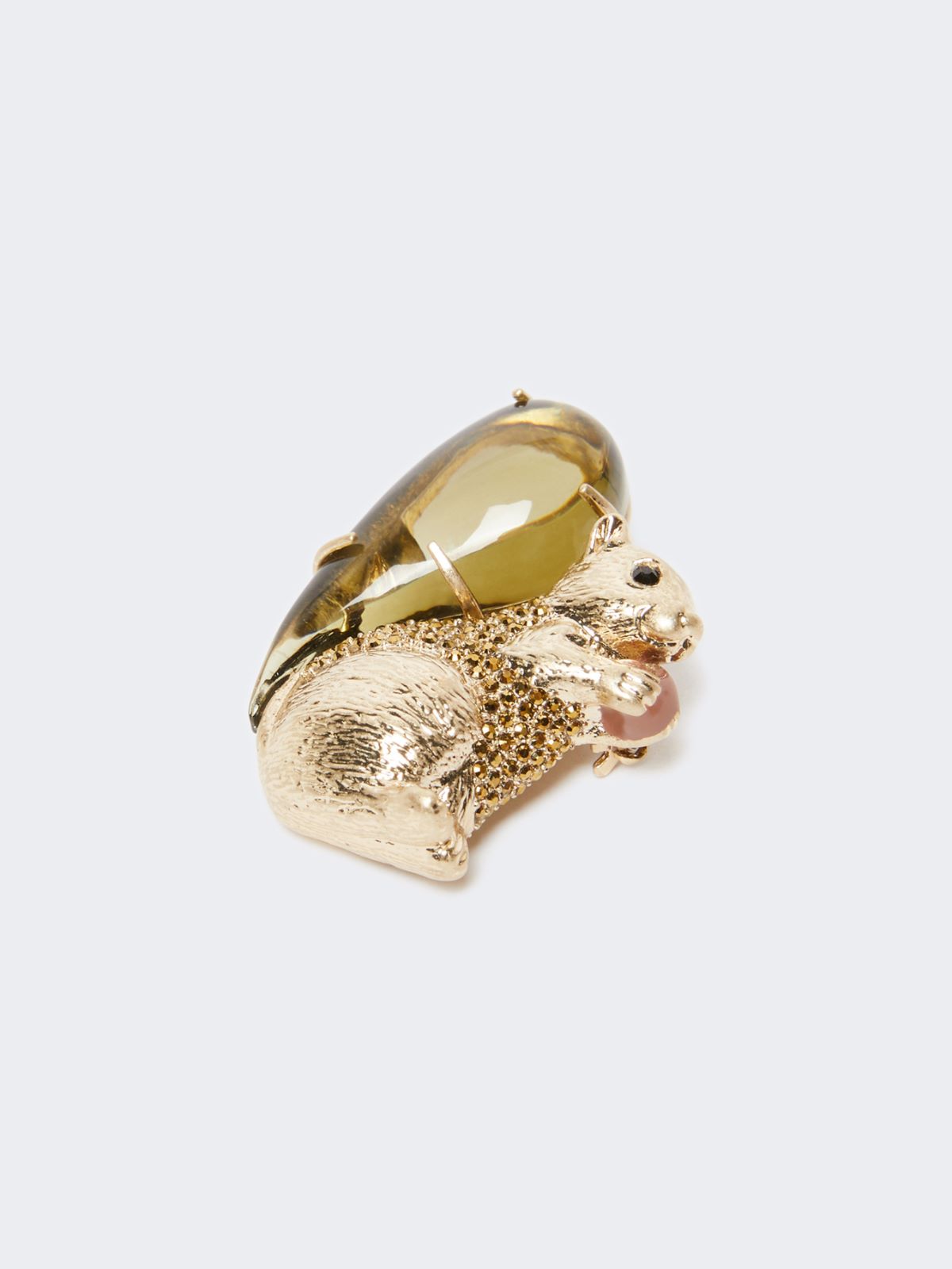 Resin and glass brooch - BROWN - Max Mara - 3