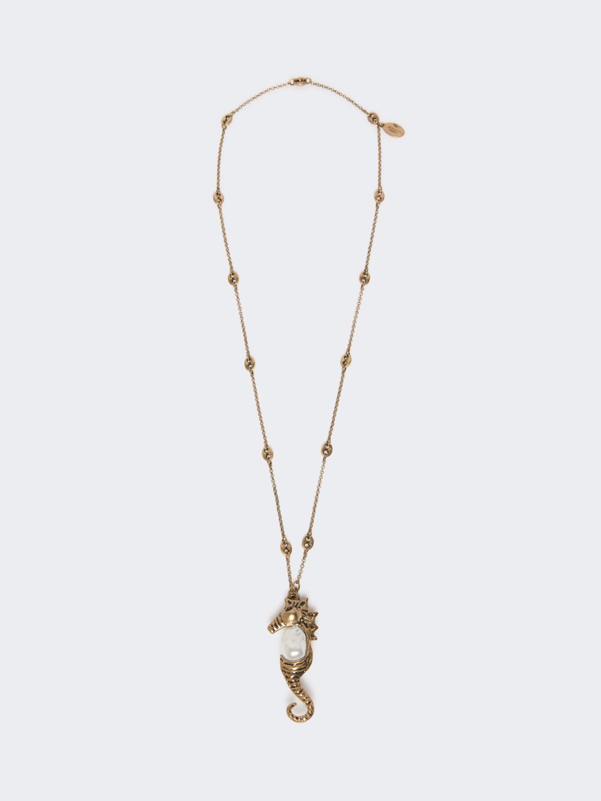 Metallic necklace with pin pendant - GOLD - Max Mara