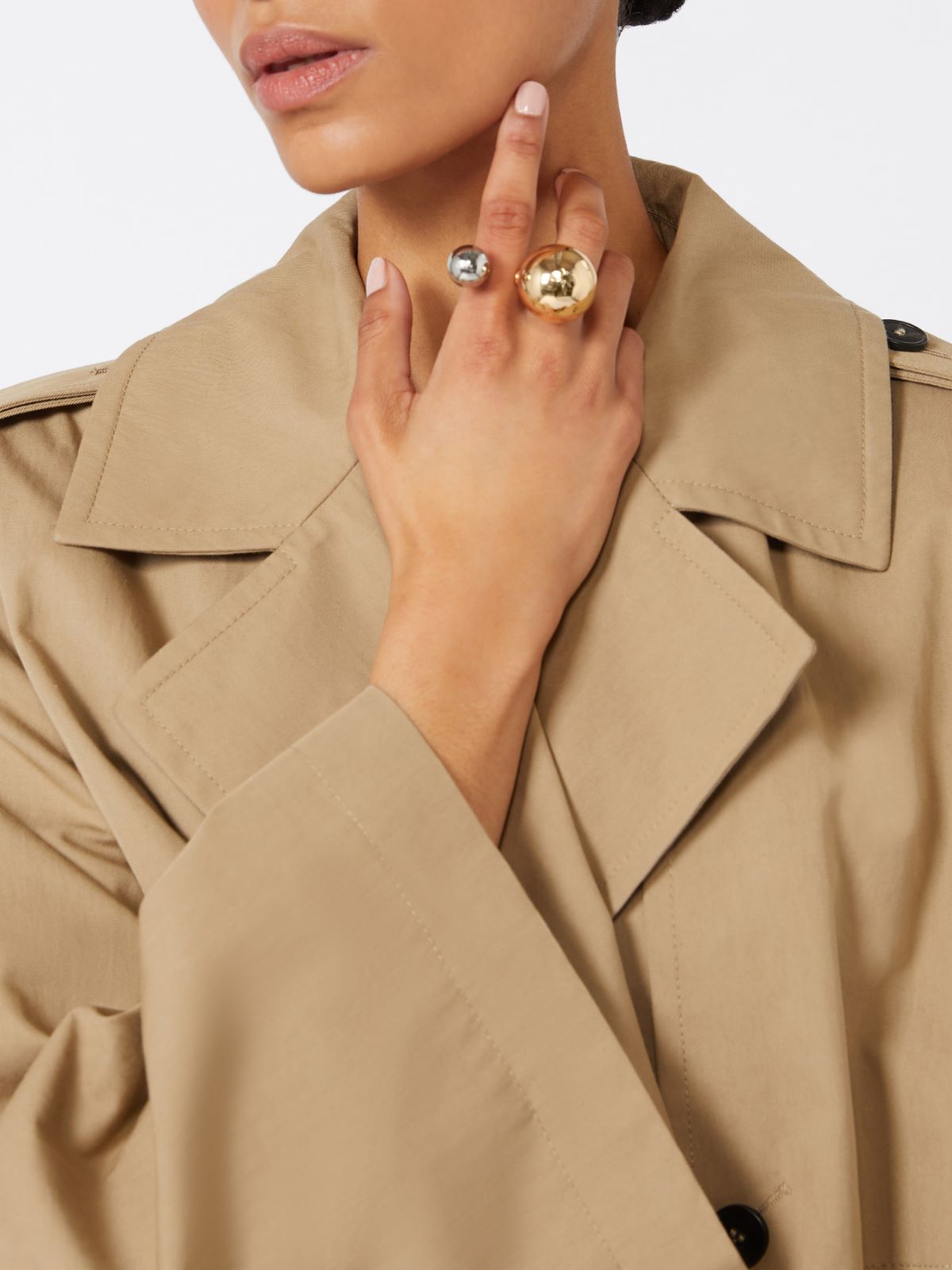 Anello Pasticcino Bag in metallo - ORO - Max Mara - 3