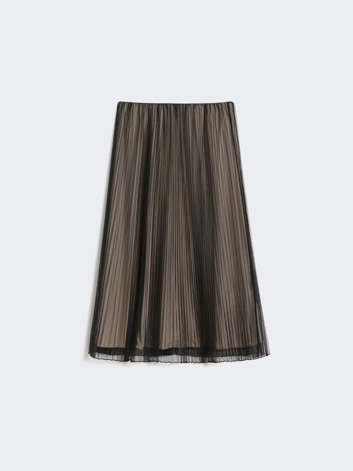 Plissé-pleated tulle skirt - BLACK - Max Mara - 8