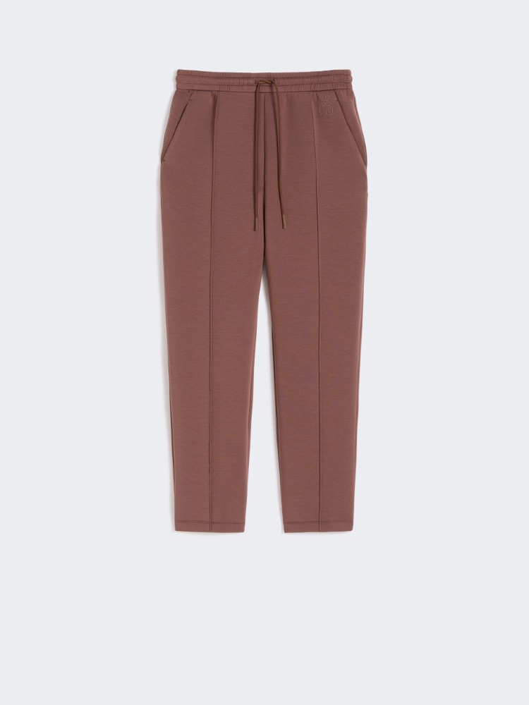 Scuba jersey trousers - BROWN - Max Mara