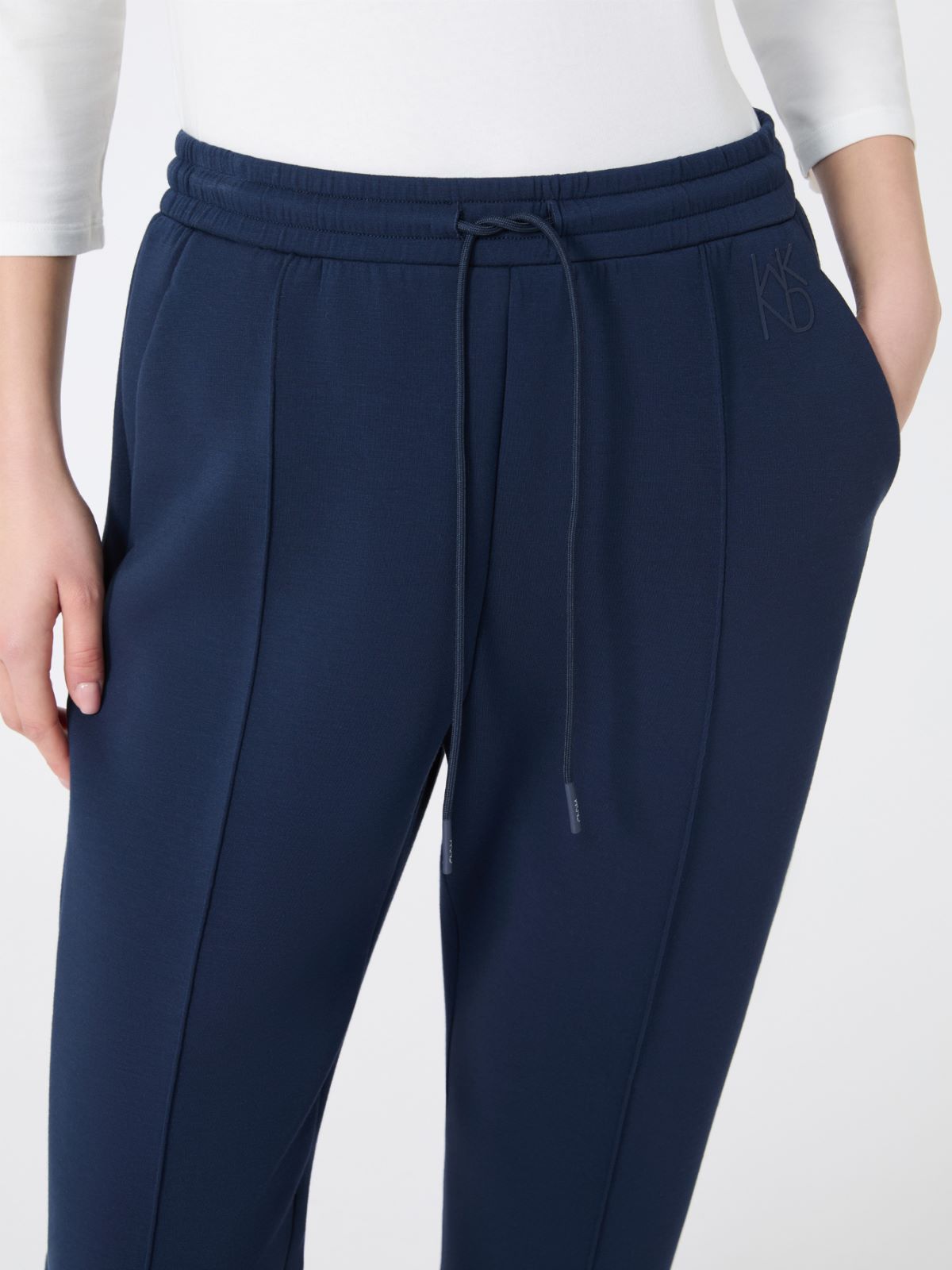 Scuba jersey trousers - NAVY - Max Mara - 5
