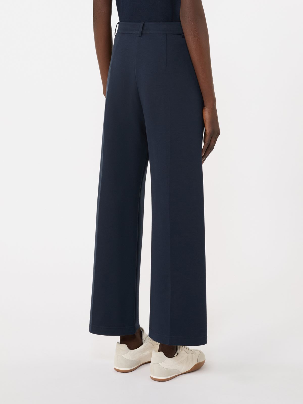 Double-faced jersey trousers - NAVY - Max Mara - 4
