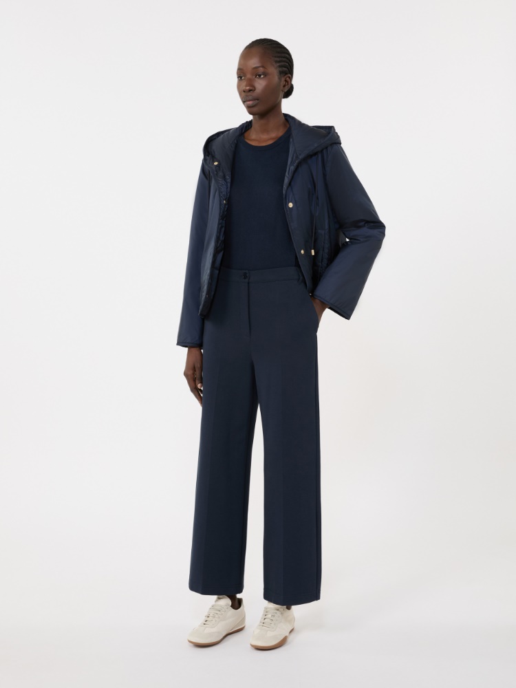 Double-faced jersey trousers - NAVY - Max Mara