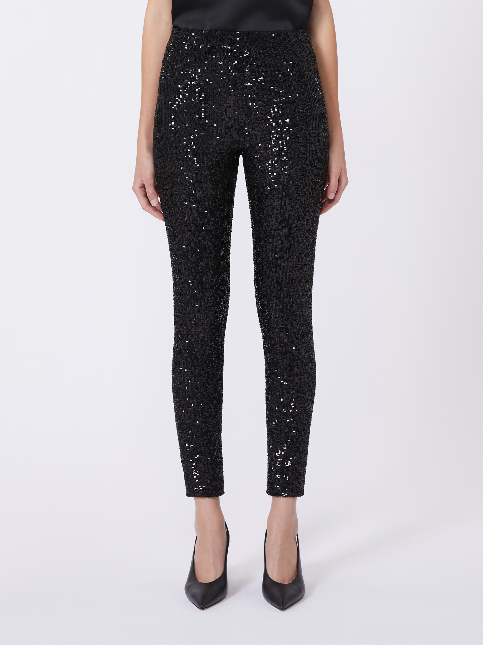 Legging à paillettes - NOIR - Max Mara - 2