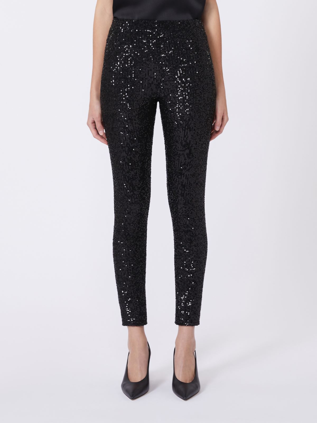 Sequinned leggings - BLACK - Max Mara - 4