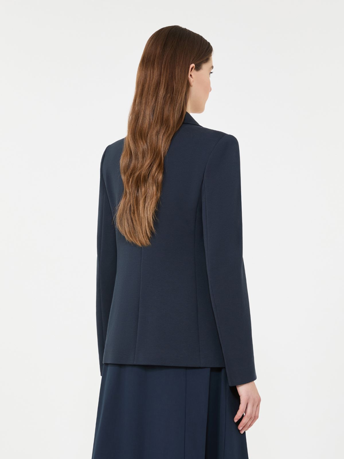 Cotton jersey blazer - NAVY - Max Mara - 5