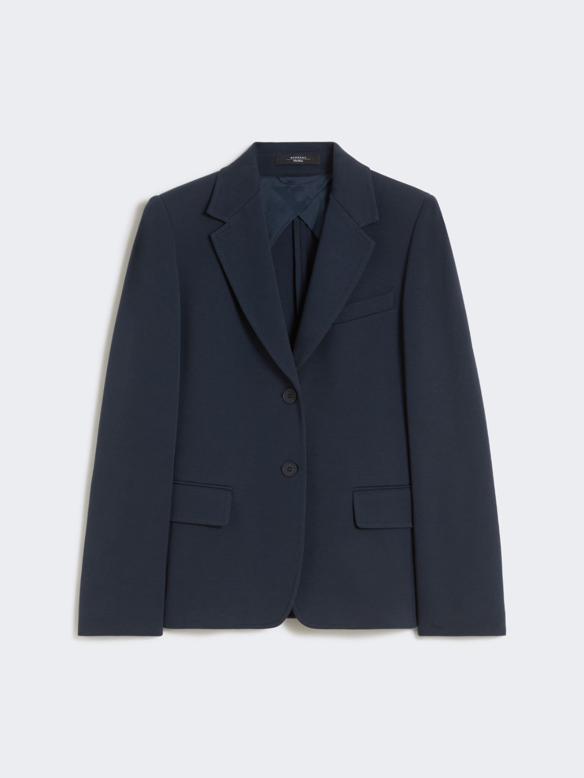 Max Mara Cotton Jersey Blazer In Blue
