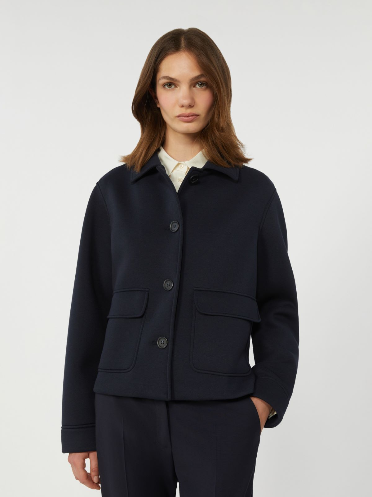 Technical jersey jacket - NAVY - Max Mara - 5