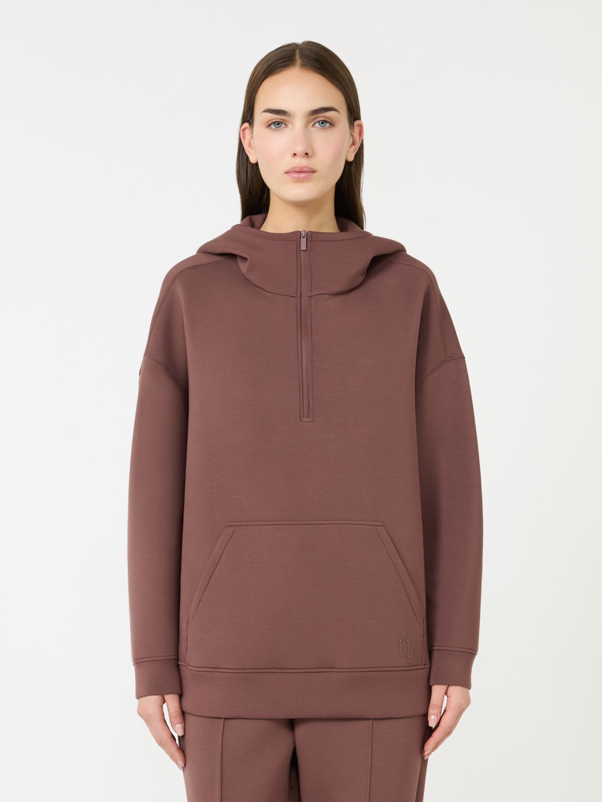 Long scuba jersey sweatshirt - BROWN - Max Mara - 2