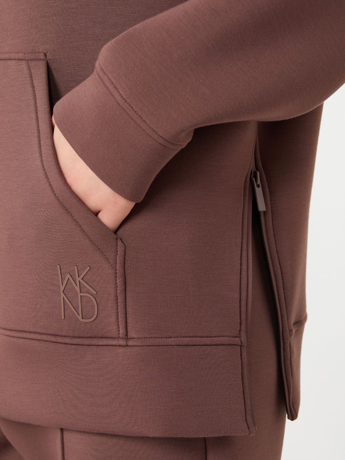 Long scuba jersey sweatshirt - BROWN - Max Mara - 5