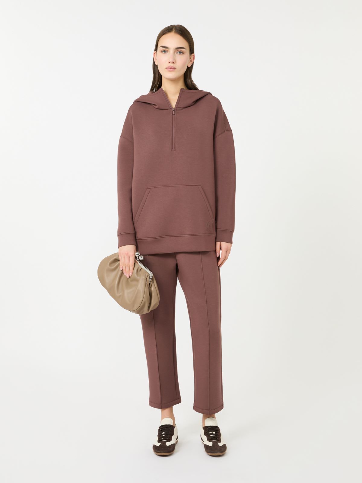 Sweat-shirt long en jersey scuba + BRUN - Max Mara