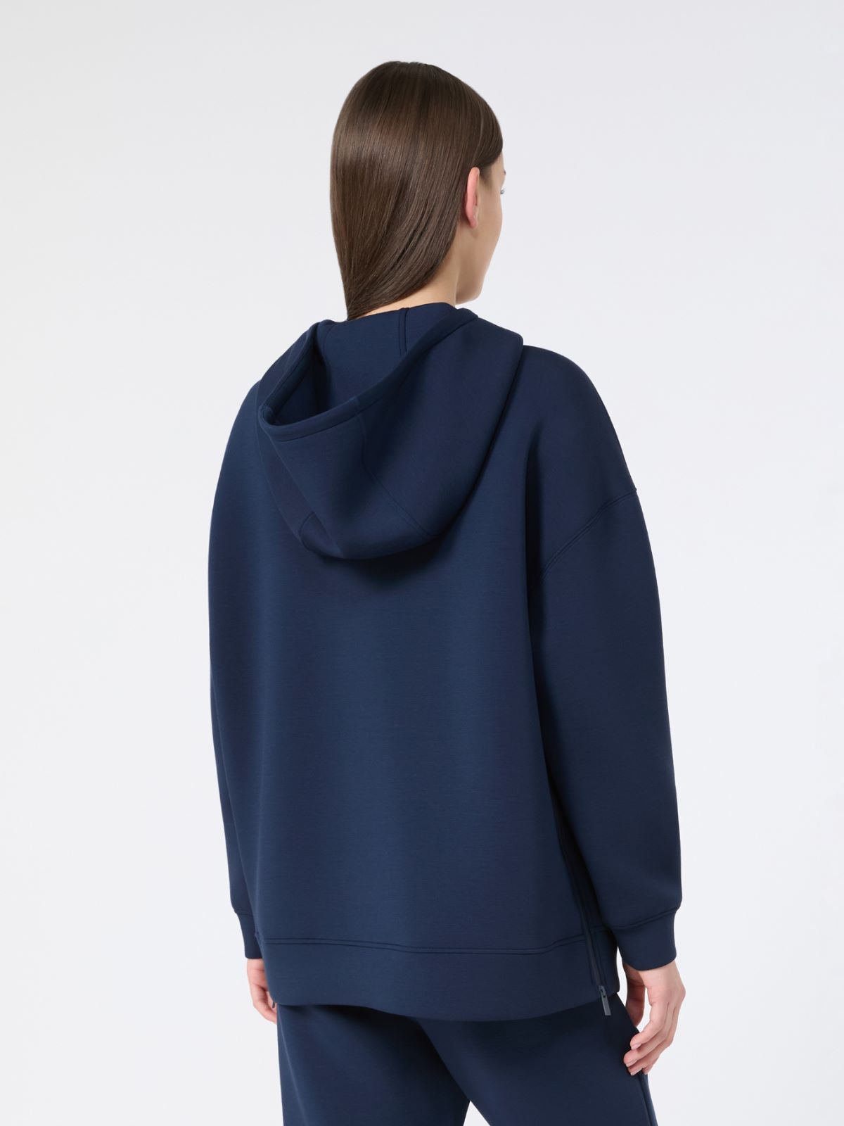 Long scuba jersey sweatshirt - NAVY - Max Mara - 10