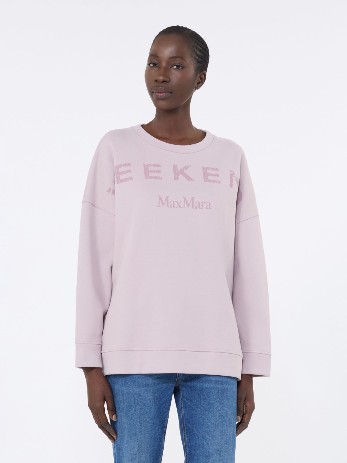 Cotton crew-neck sweatshirt - LILAC - Max Mara - 6