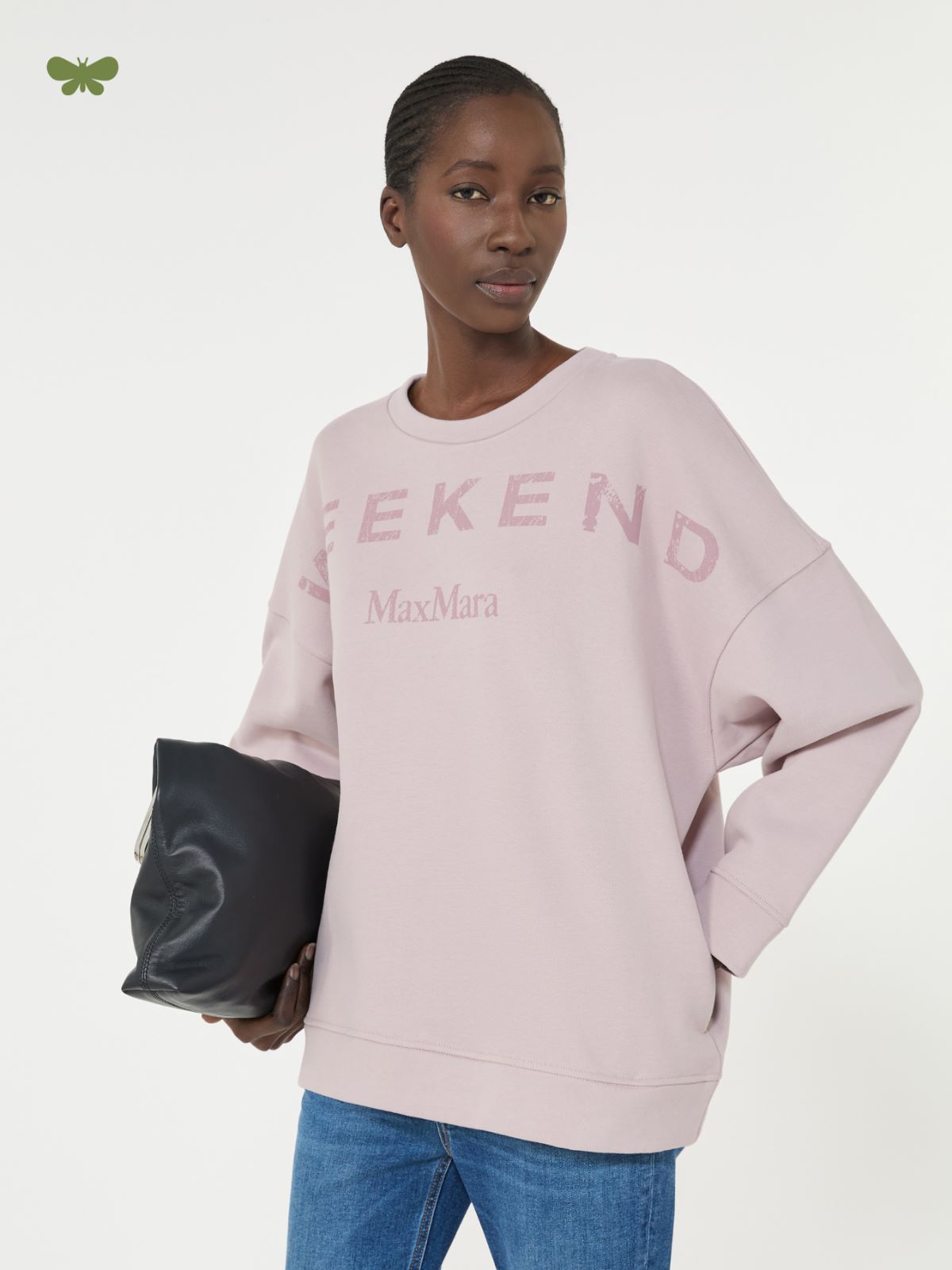 Cotton crew-neck sweatshirt - LILAC - Max Mara - 6