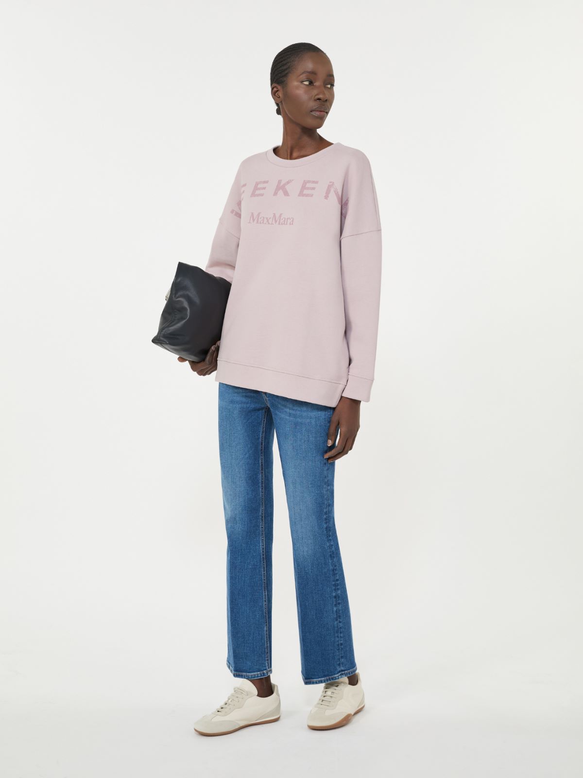 Cotton crew-neck sweatshirt + LILAC - Max Mara