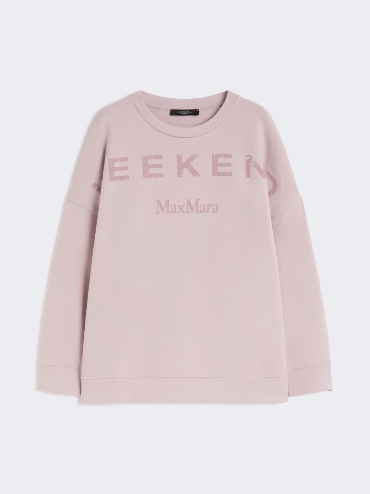 Cotton crew-neck sweatshirt - LILAC - Max Mara