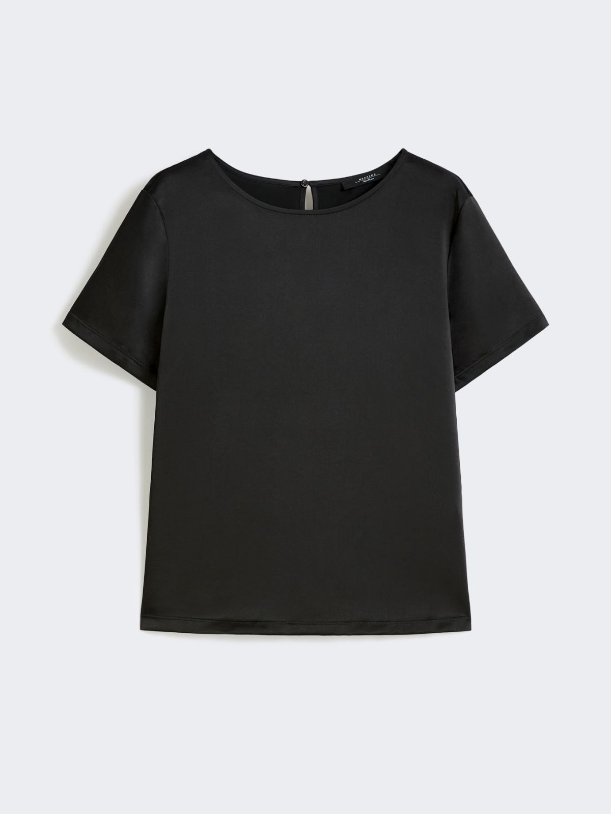 Satin and jersey T-shirt - BLACK - Max Mara - 10