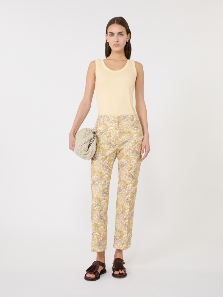 Stretch cotton top - LIGHT YELLOW