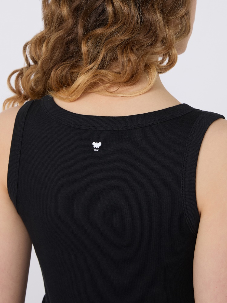 Top aus Baumwollstretch - SCHWARZ - Max Mara - 5