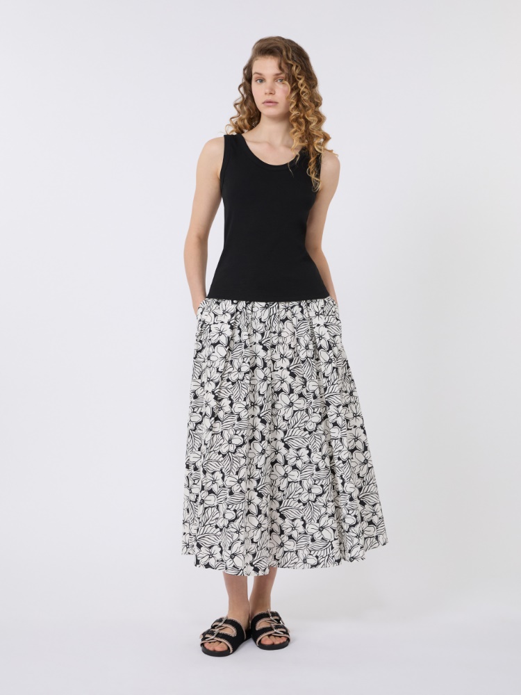 Top aus Baumwollstretch - SCHWARZ - Max Mara - 1