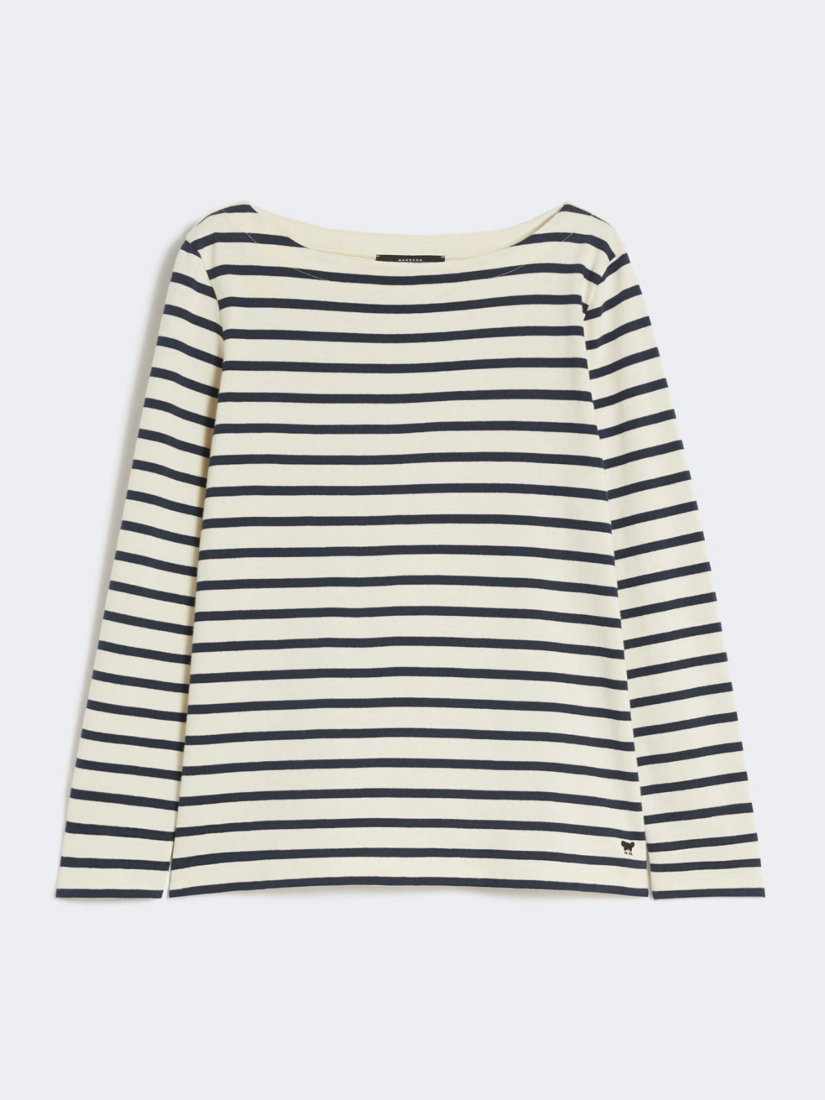 Striped cotton T-shirt, ivory | Max Mara