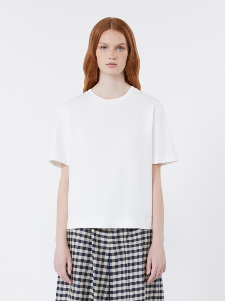 Cotton jersey boxy T-shirt - WHITE - 2