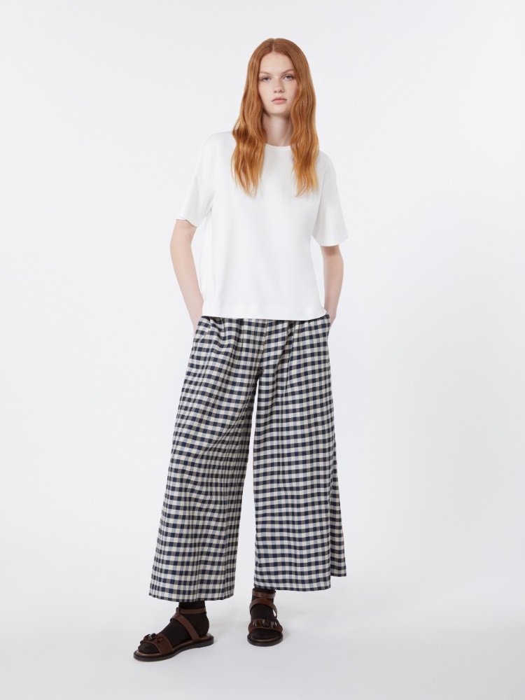 Cotton jersey boxy T-shirt - WHITE - 1