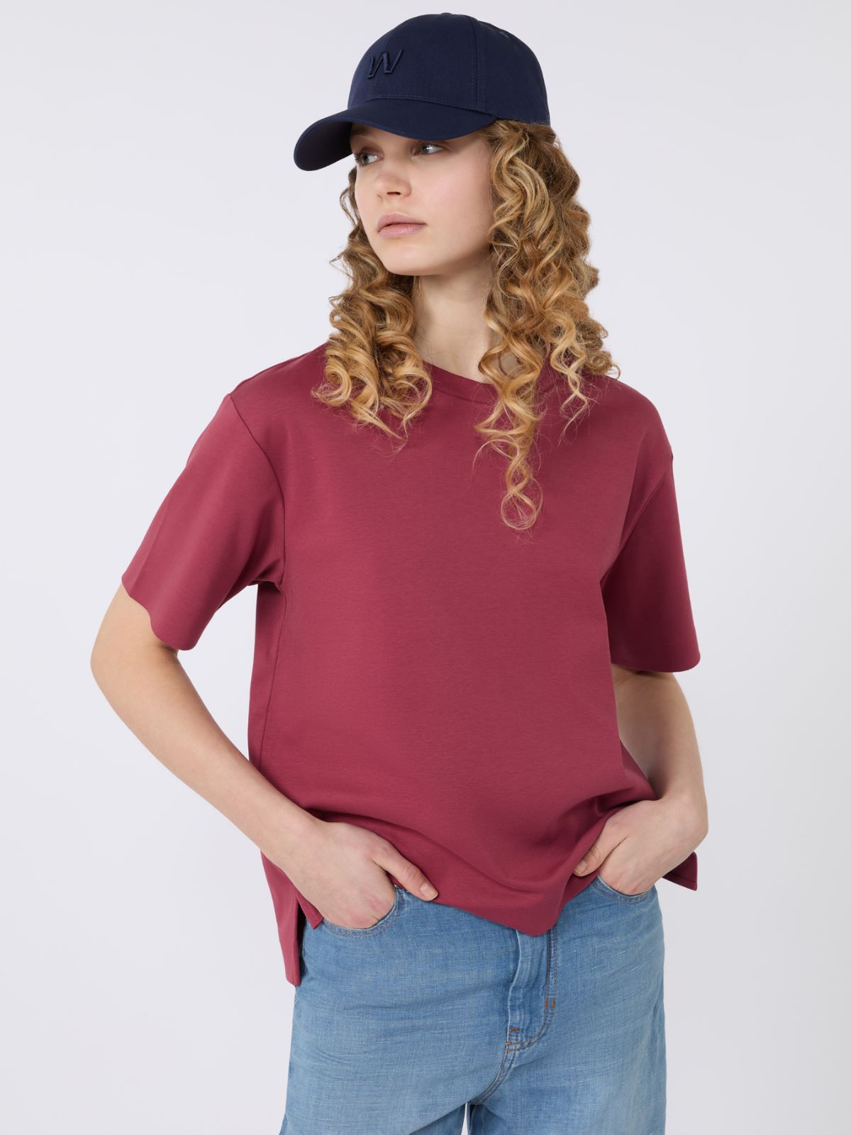 Boxy-T-Shirt aus Baumwolljersey - KIRSCHE - Max Mara - 4