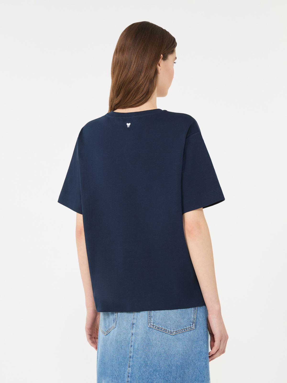 Jersey boxy T-shirt - NAVY - Max Mara - 5