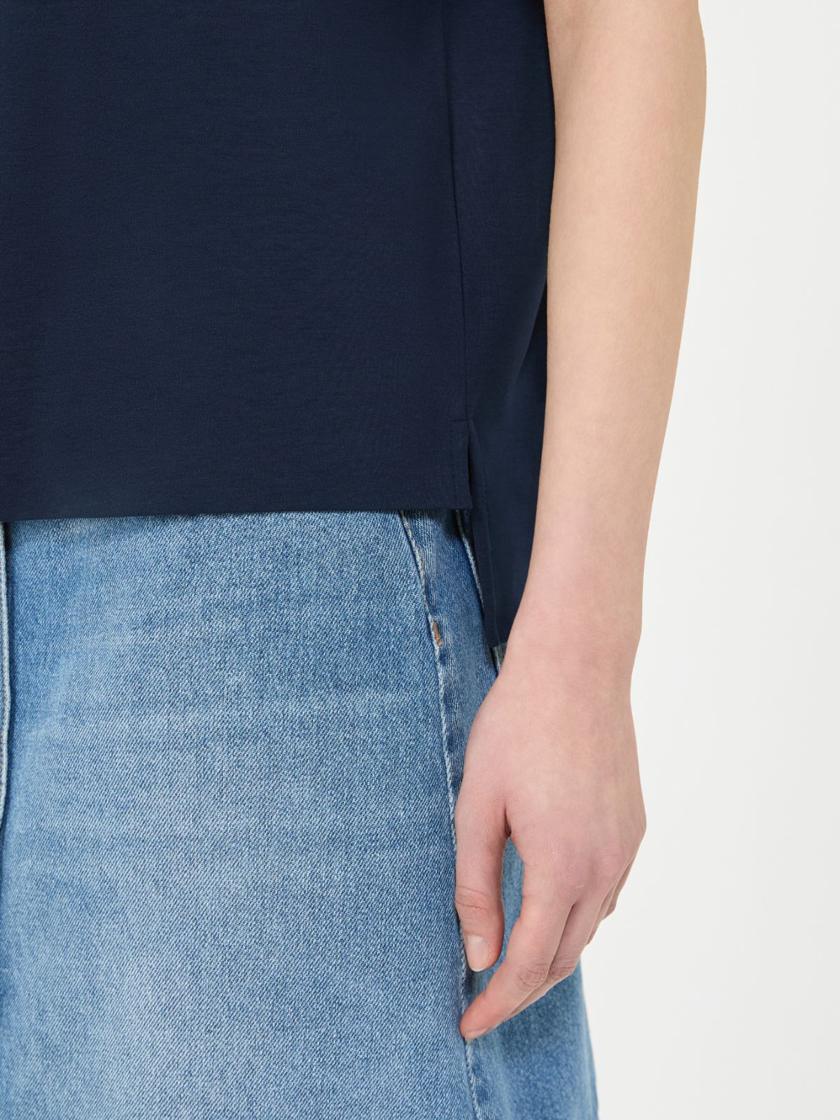 Jersey boxy T-shirt - NAVY - Max Mara - 5