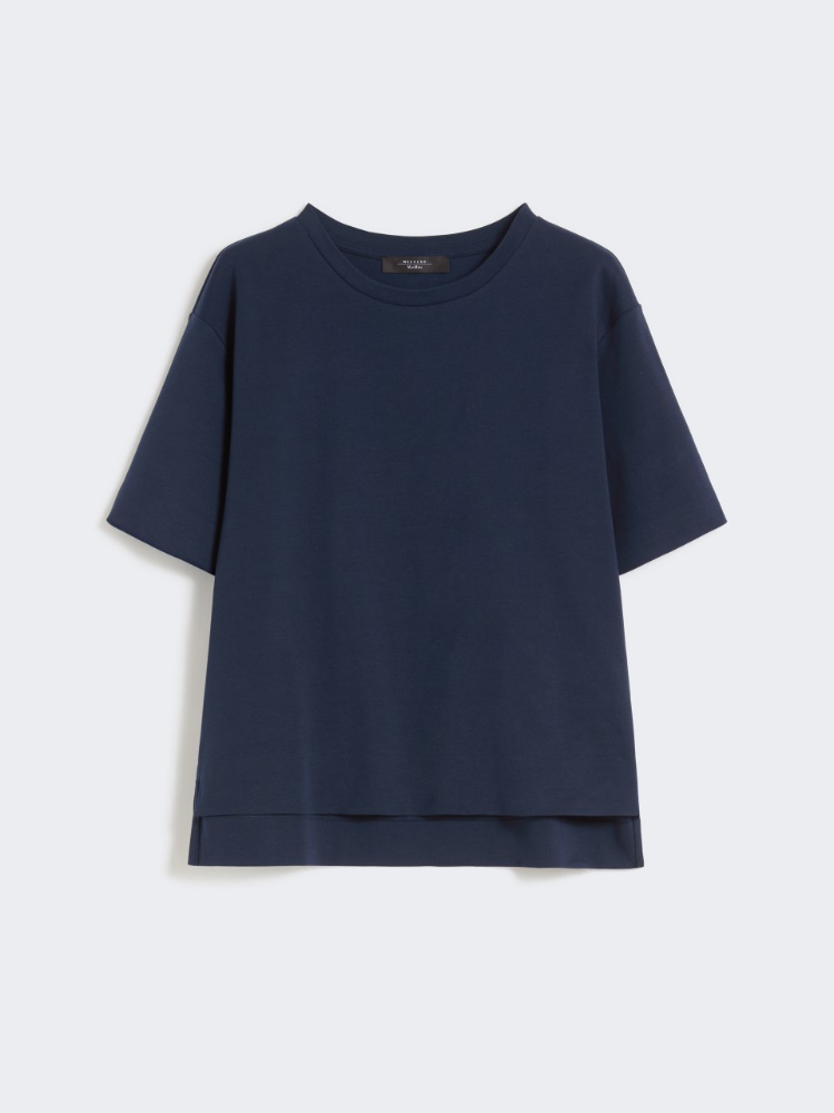 T-Shirt aus Baumwolljersey - BLAU - Max Mara
