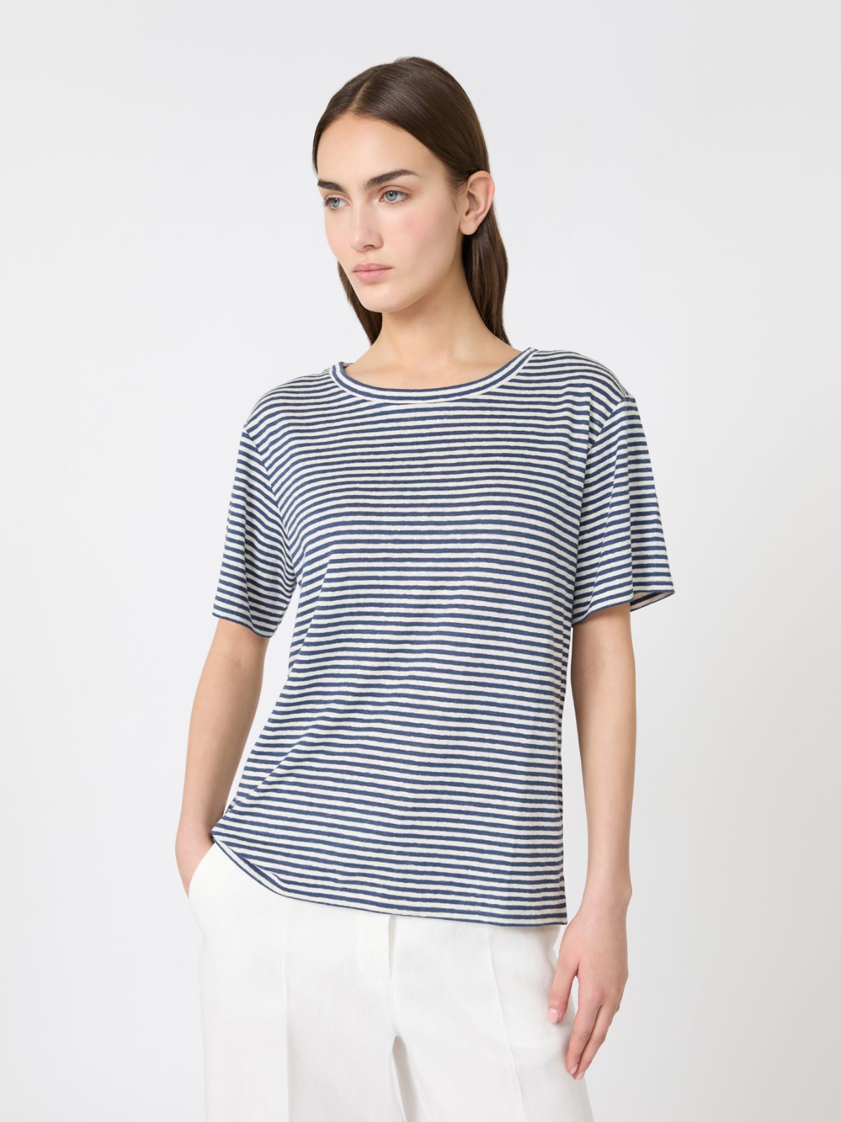 펠로타 린넨 티셔츠 - ULTRAMARINE - 4