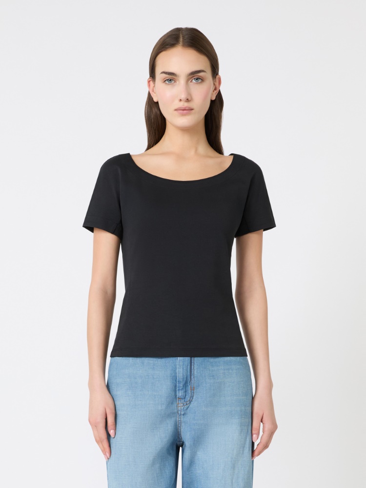 Fitted jersey top - BLACK - Max Mara - 2