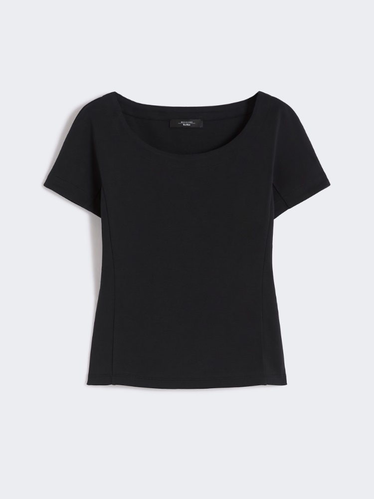 Fitted jersey top - BLACK - Max Mara - 5