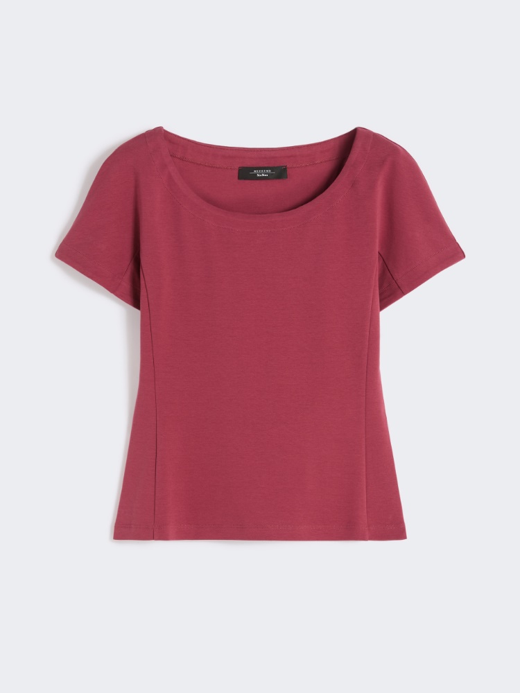Fitted jersey top - CHERRY - Max Mara - 5