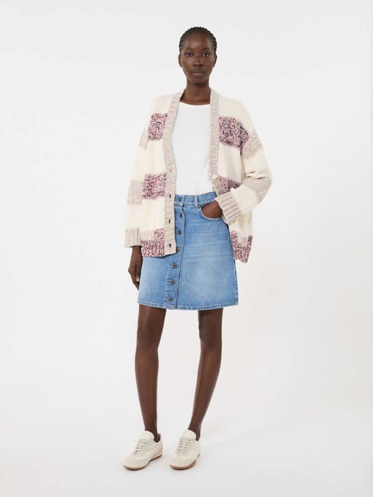 T-shirt en coton stretch - BLANC - Max Mara