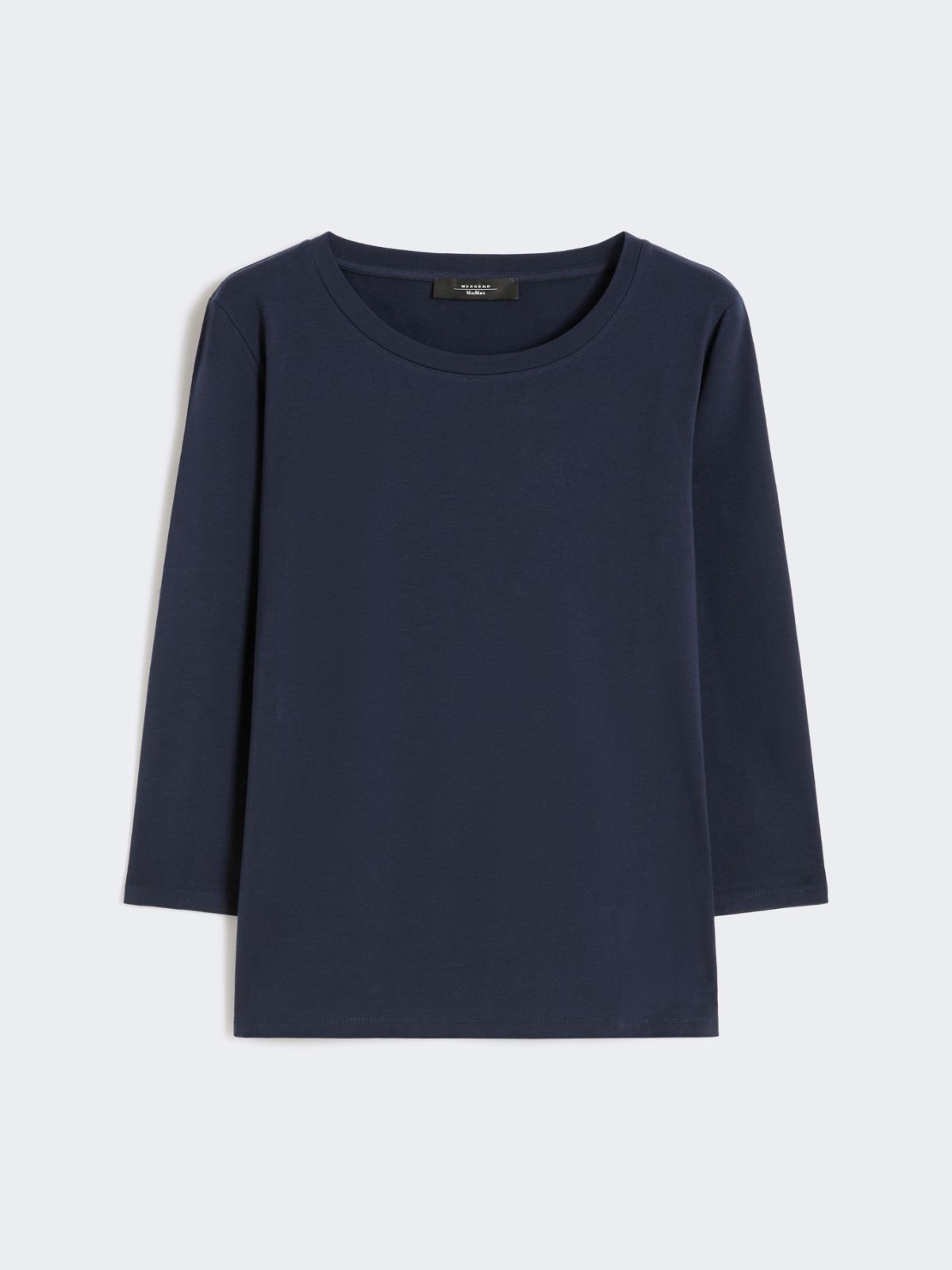 T-Shirt aus Baumwollstretch - BLAU - Max Mara - 10