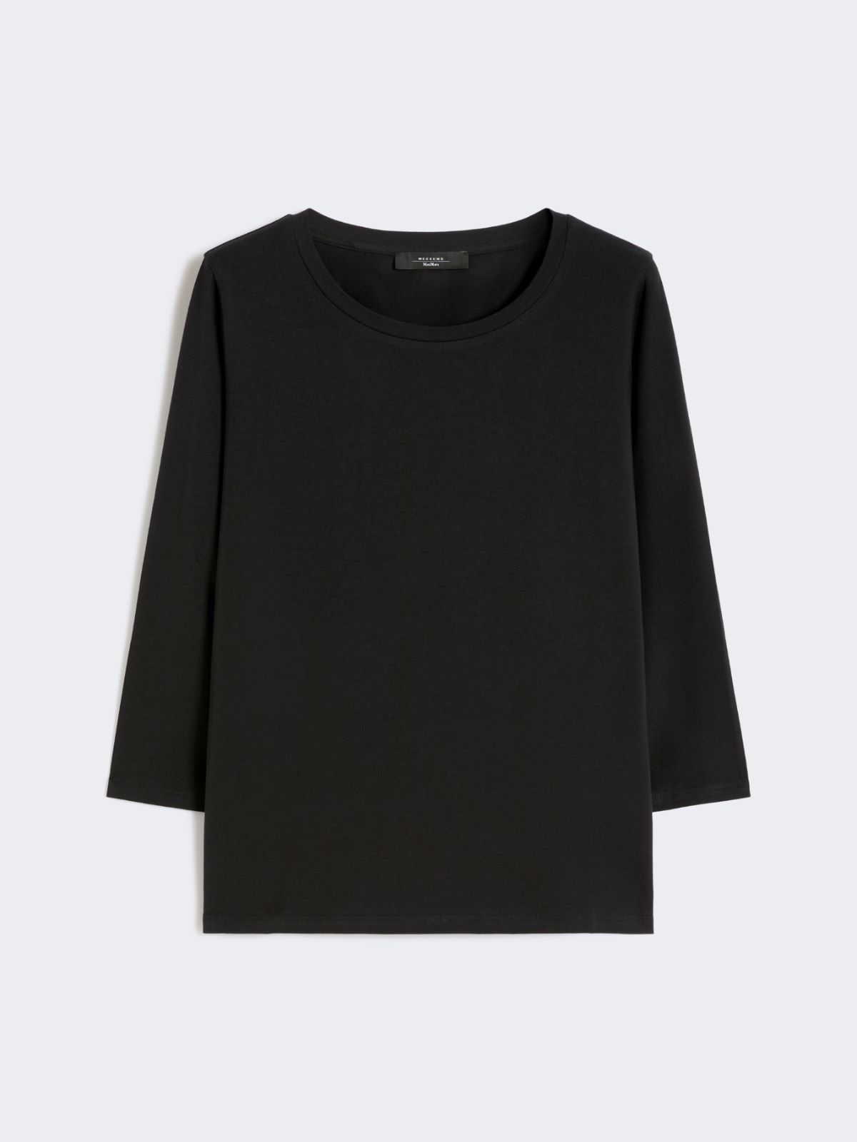 Stretch cotton T-shirt - BLACK - Max Mara - 5
