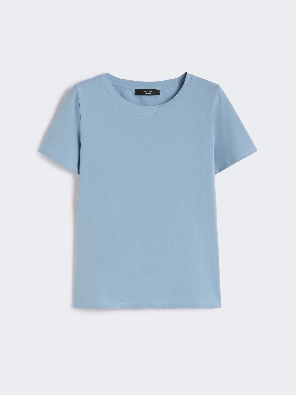 Stretch jersey basic T-shirt - LIGHT BLUE - Max Mara - 5
