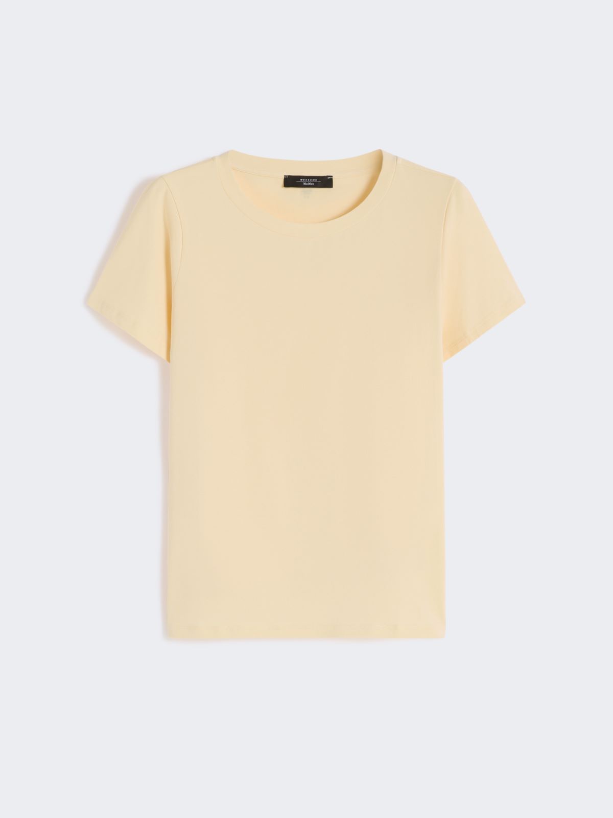 Stretch jersey basic T-shirt - LIGHT YELLOW - Max Mara - 5