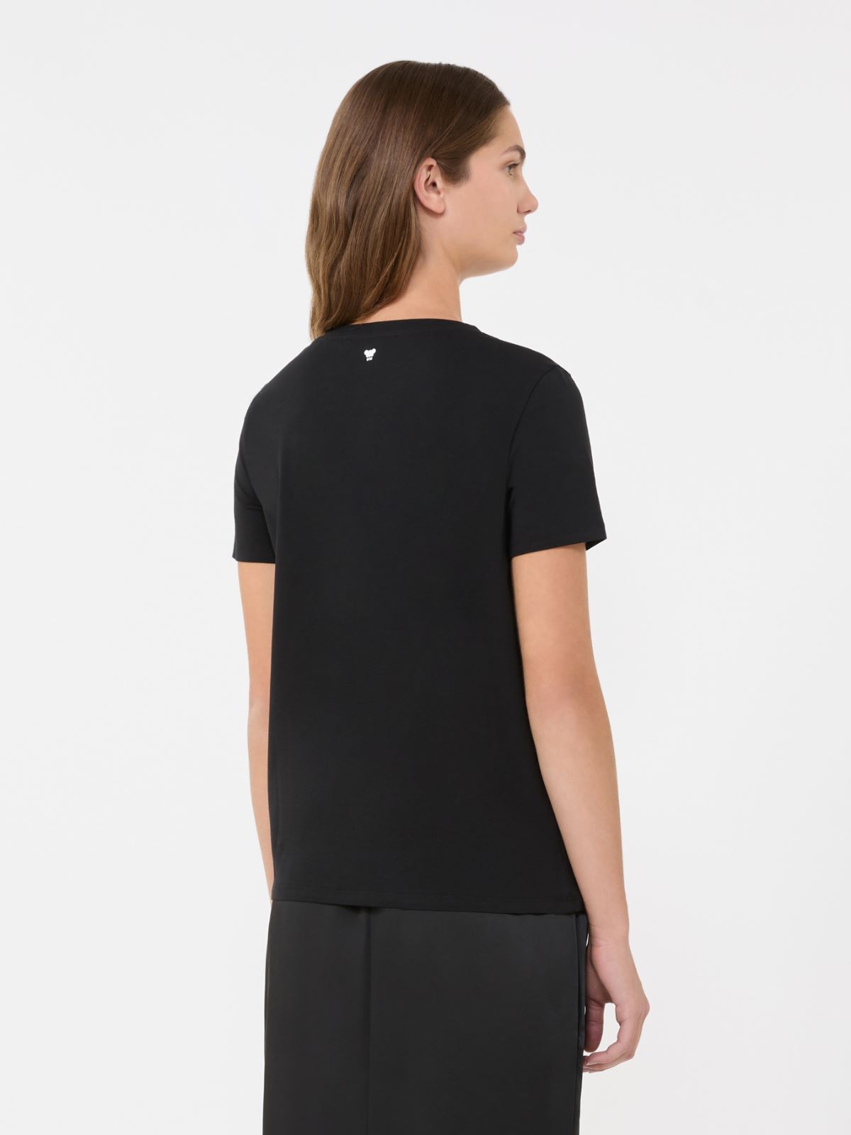Basic cotton jersey T-shirt - BLACK - Max Mara - 5